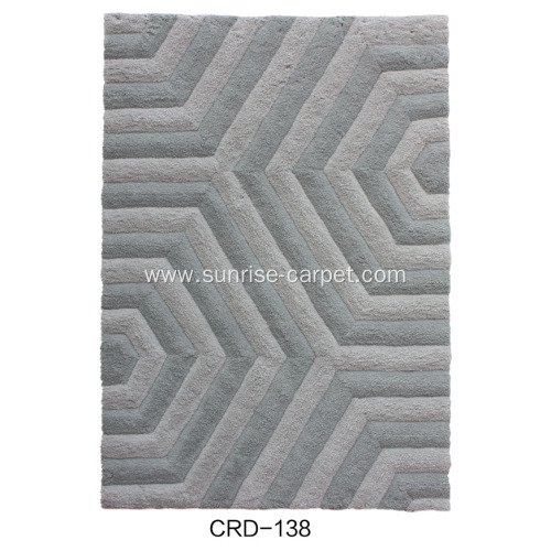 Microfiber Soft Yarn 3D Design Rug